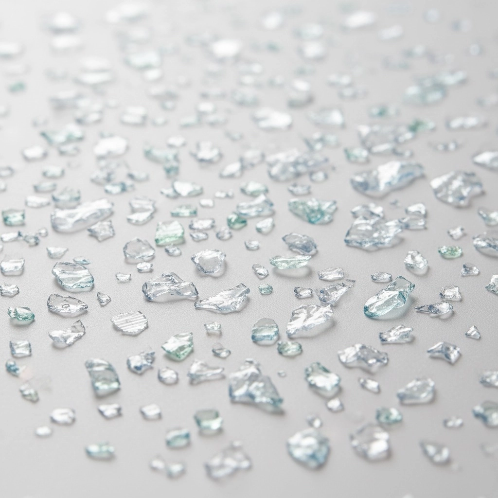 High-quality clear & green PET flakes perfect for beverage bottle manufacturing with excellent clarity
