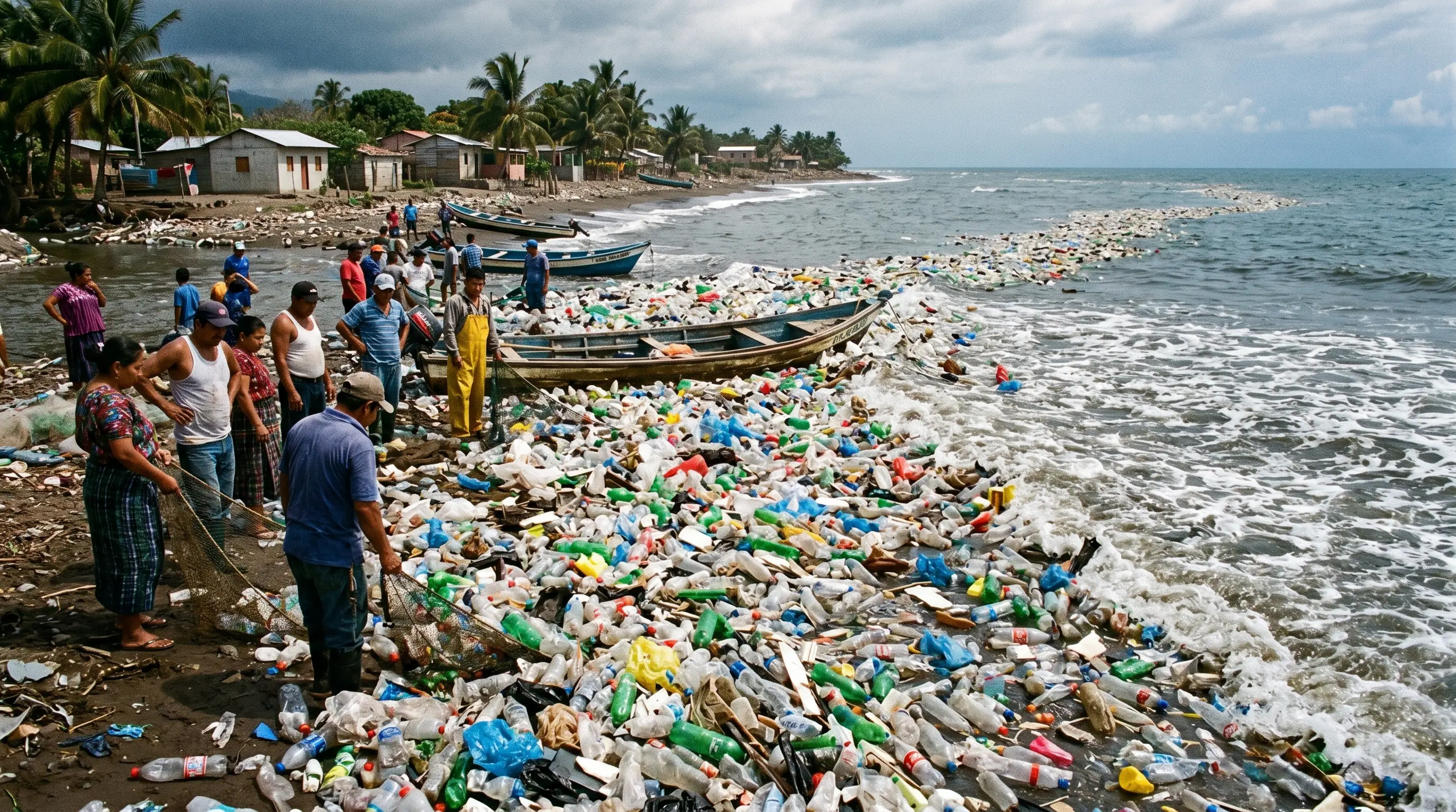 Ocean-bound plastic collection in rivers and coastal zones of Escuintla, Guatemala