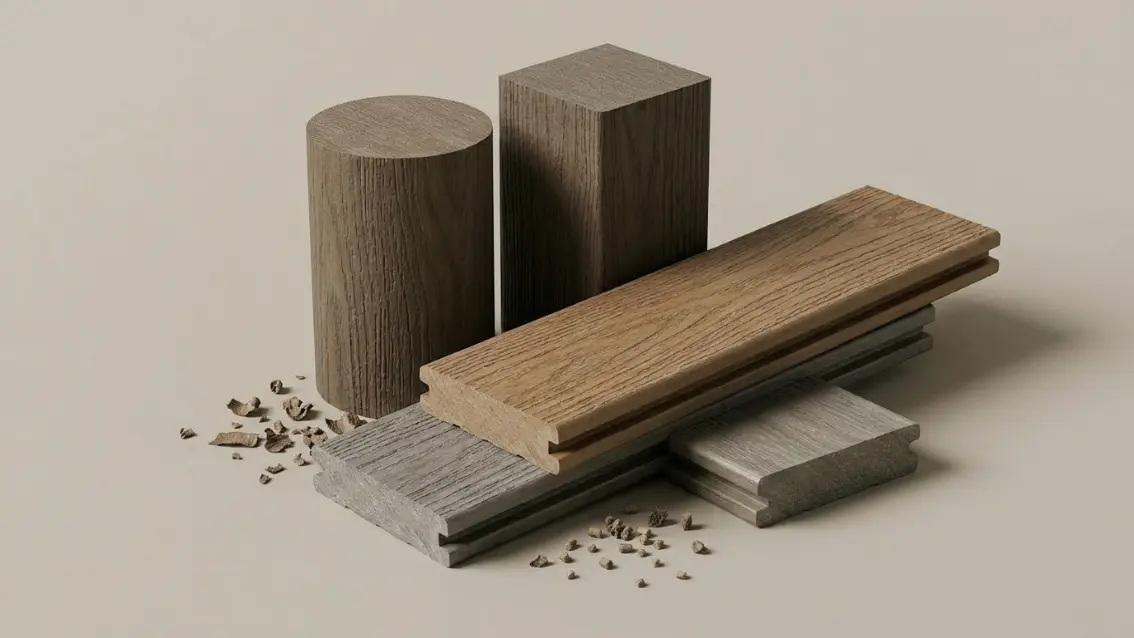 Durable composite lumber for affordable housing and construction made from recycled ocean-bound PET